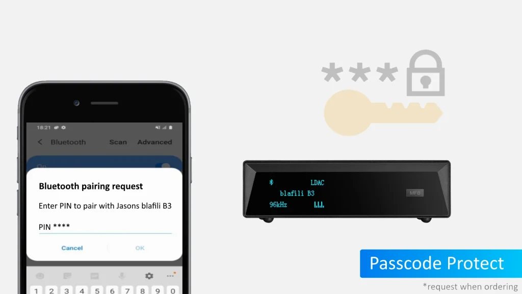 setup bluetooth passcode